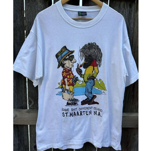 Vintage Island Expression ST. Maarten Belize T-shirt Size XL